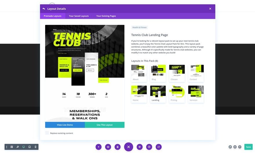 tennis club website
