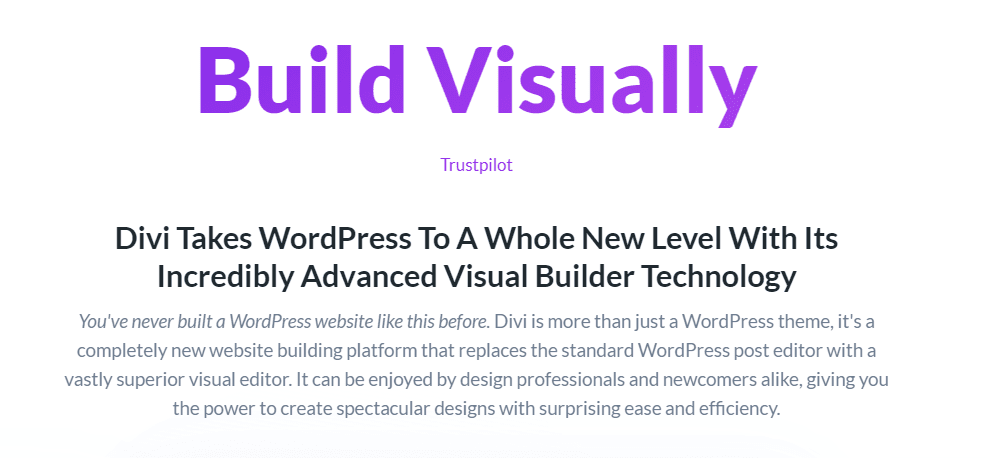 The Divi Builder plugin