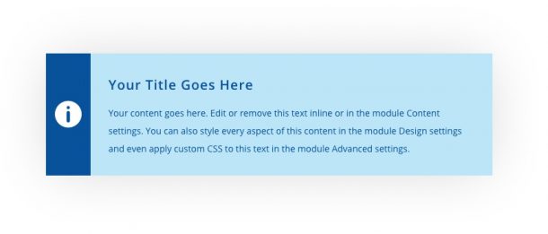 Website Content Box Examples How to Create Styled Content Boxes in Divi for Tips, Info, Warnings ...