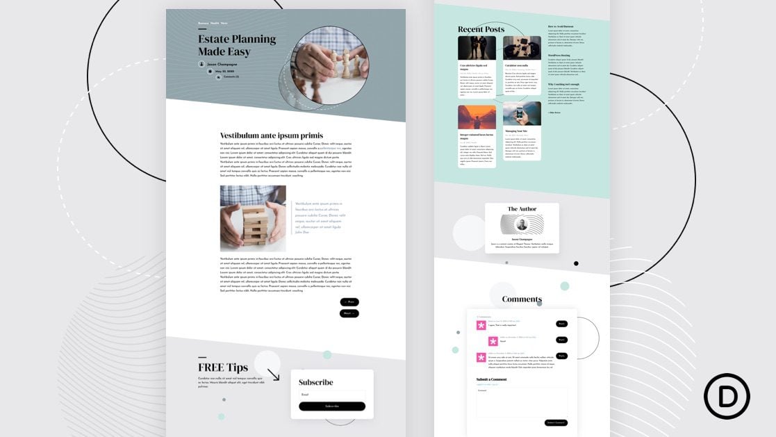 Download a FREE Blog Post Template for Divi’s Estate Planning Layout Pack