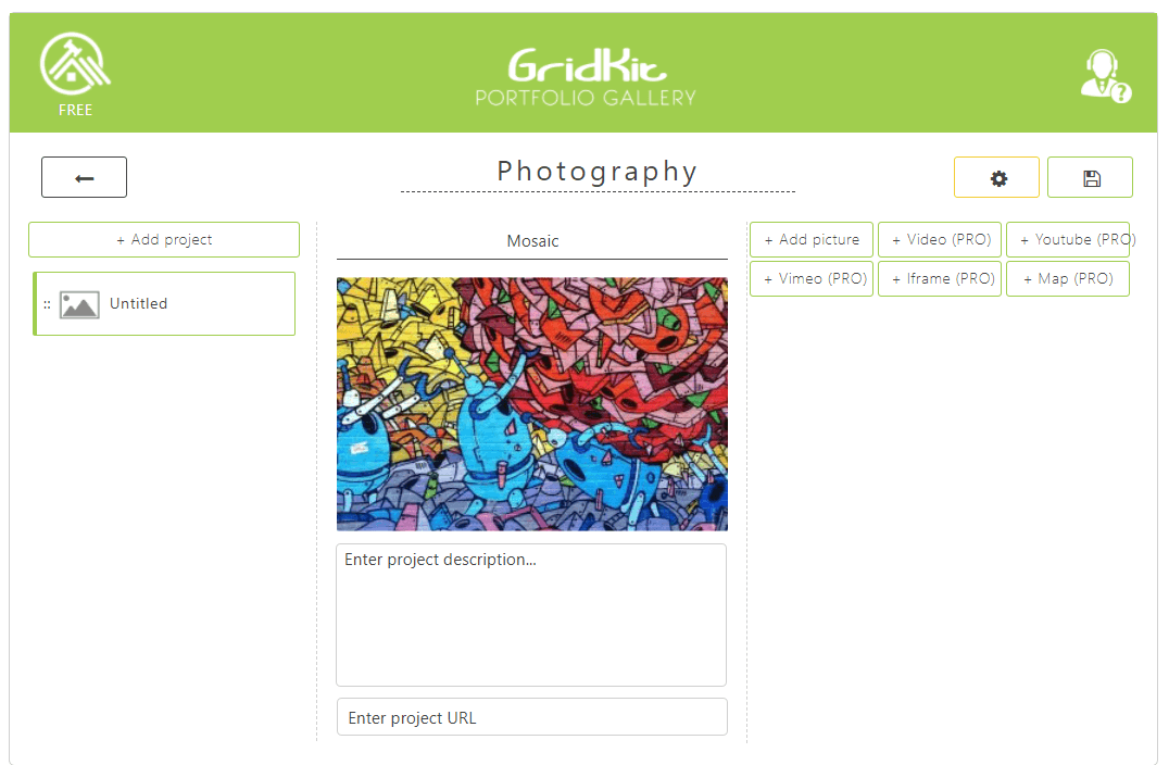 An example of a GridKit gallery