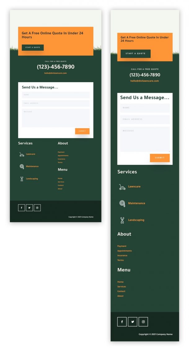 Download a FREE Header and Footer Template for Divi's Landscape ...