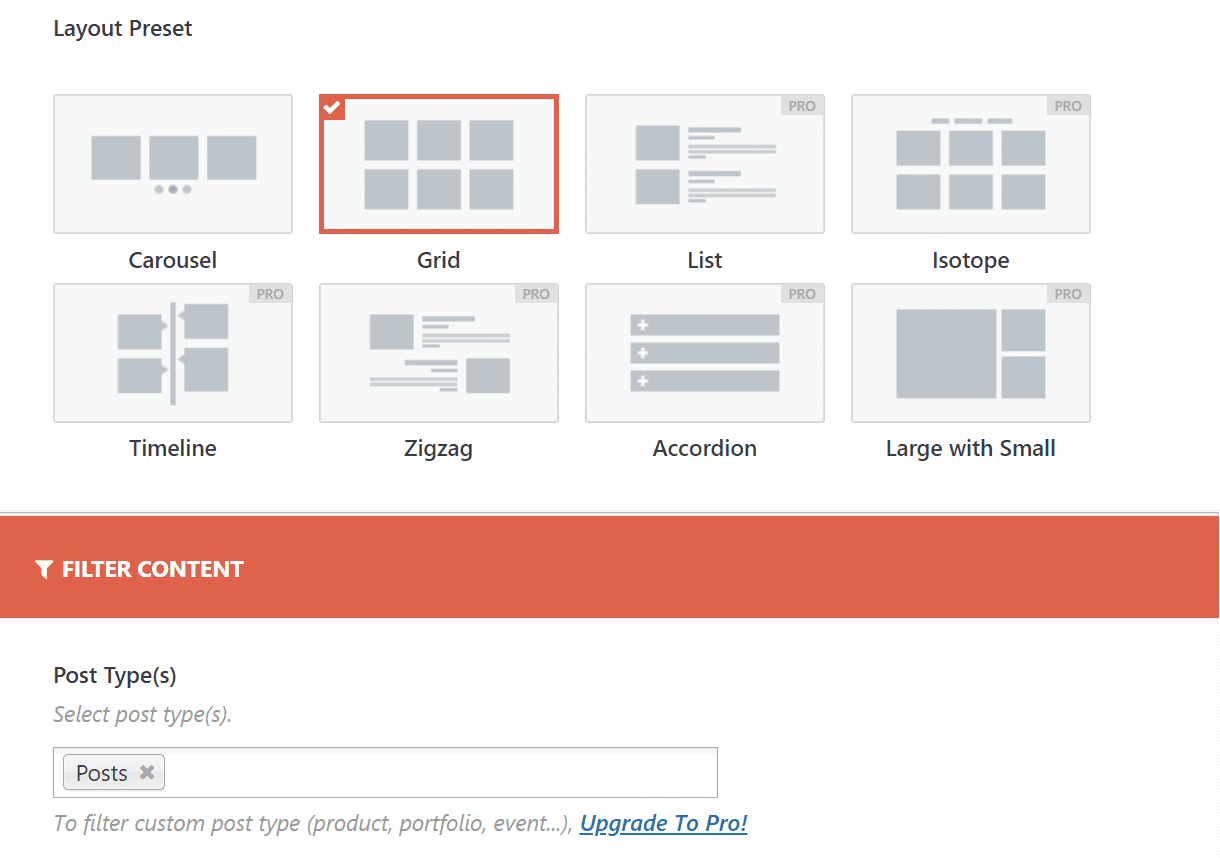 Creating a post grid show