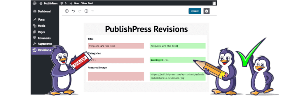 The PublishPress Revisions plugin, one of the best WordPress plugins for bloggers.