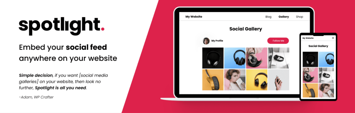 Spotlight, a WordPress portfolio plugin.