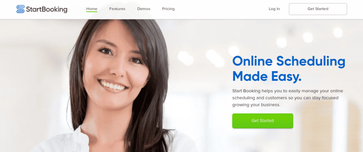 The Start Booking website.