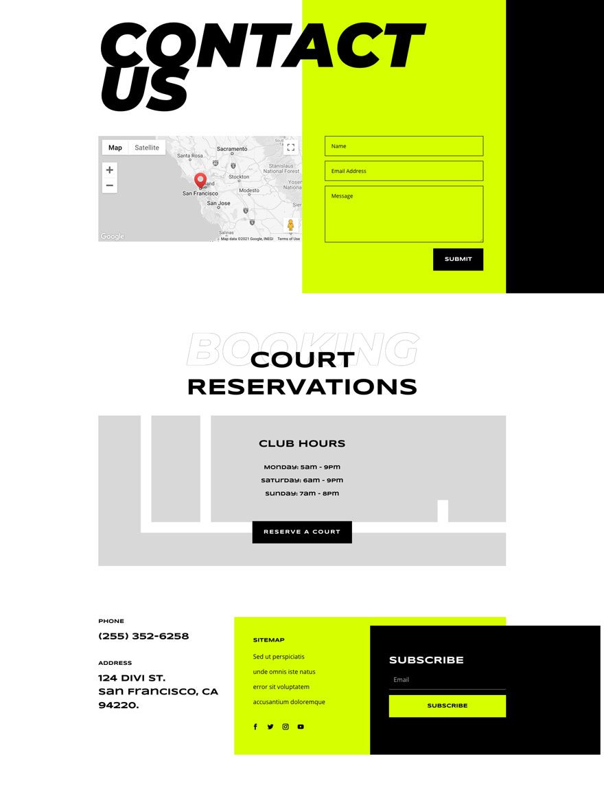 tennis club website