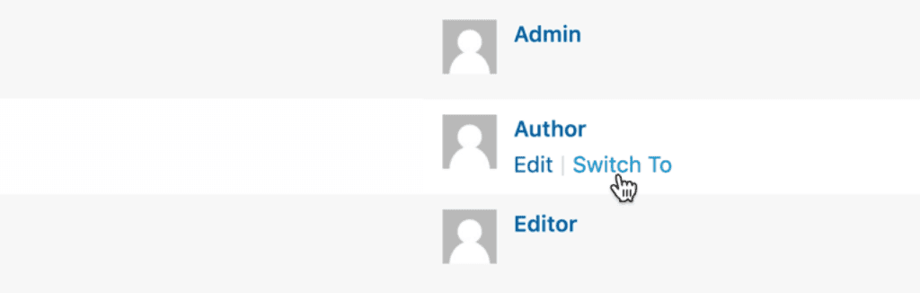 The User Switching plugin