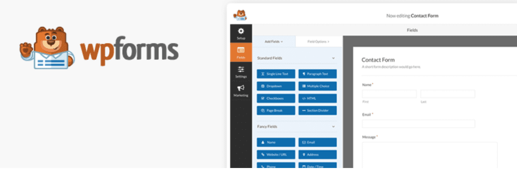 The WP Forms WordPress plugin.