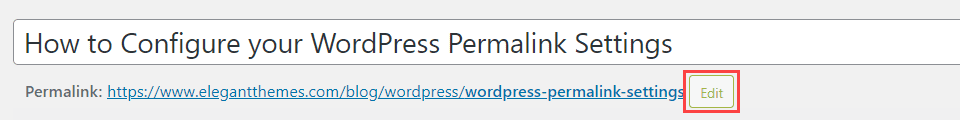 configure wordpress permalink settings