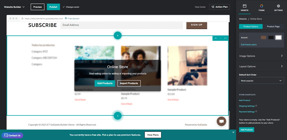 godaddy ecommerce