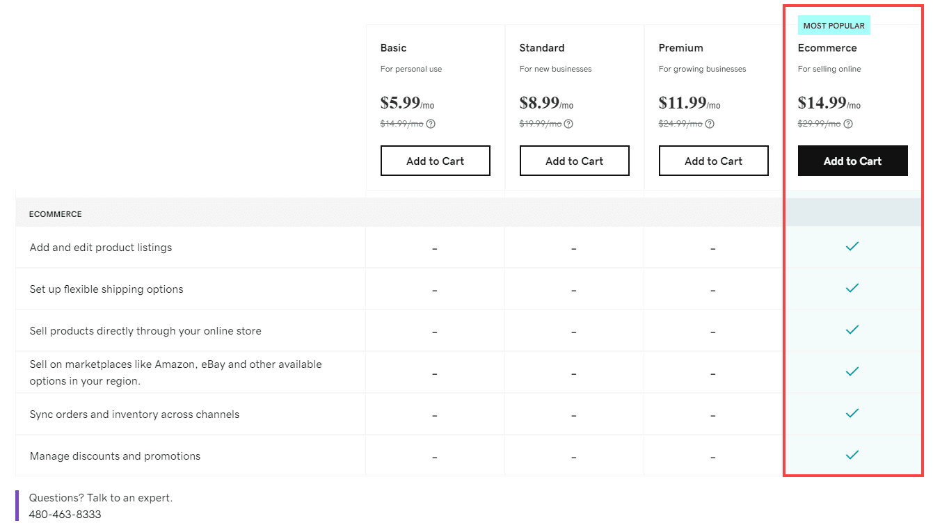 godaddy pricing