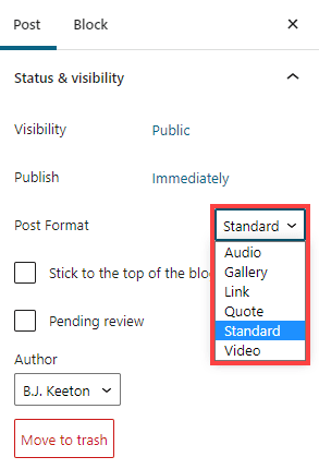 post templates