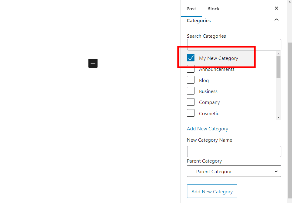 Create Categories within Posts