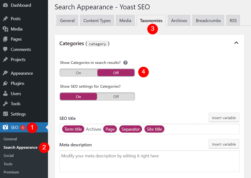 Optimizing Categories and Tags with Yoast