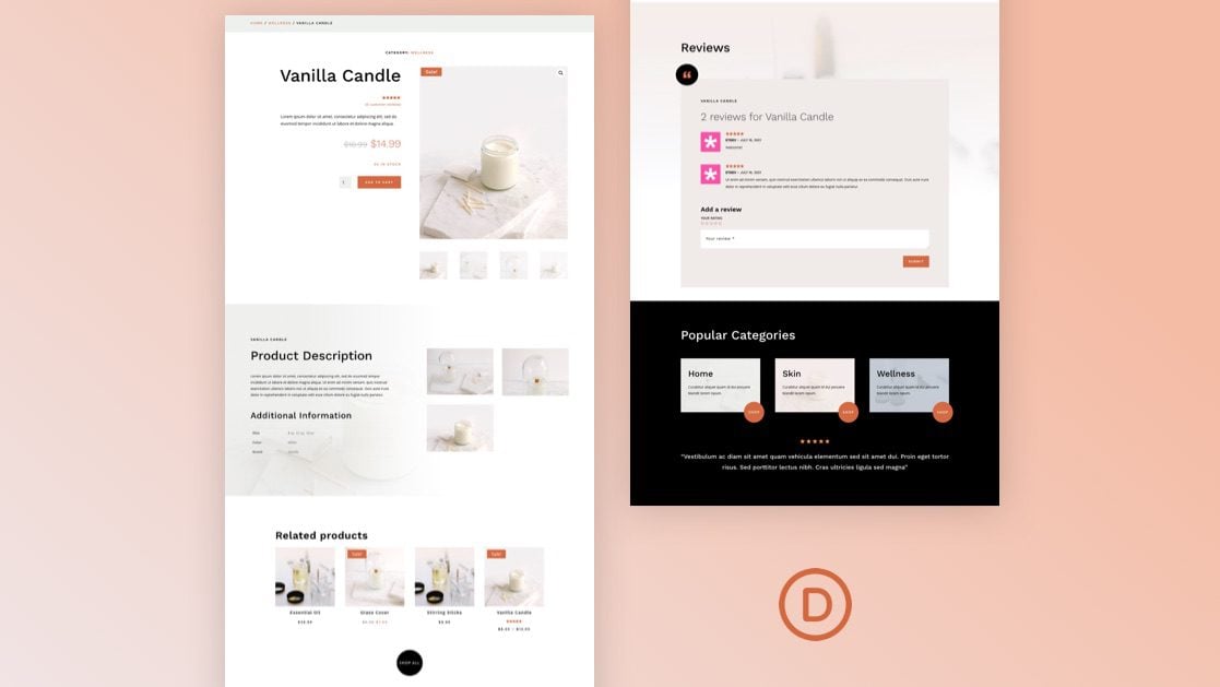 Download A Free Product Page Template For Divi S Candle Making Layout Pack Elegant Themes Blog