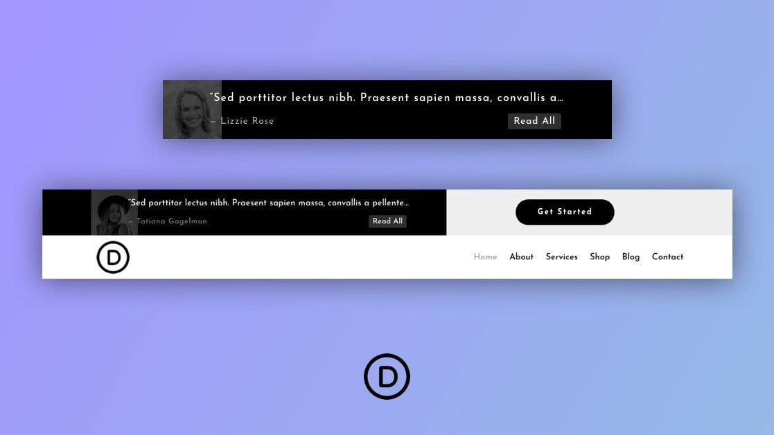How to Create a Compact Testimonial Slider for a Header in Divi