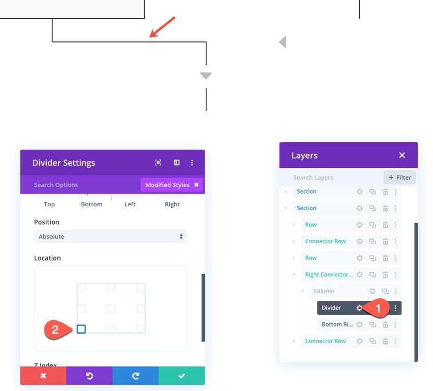 divi flow chart layout