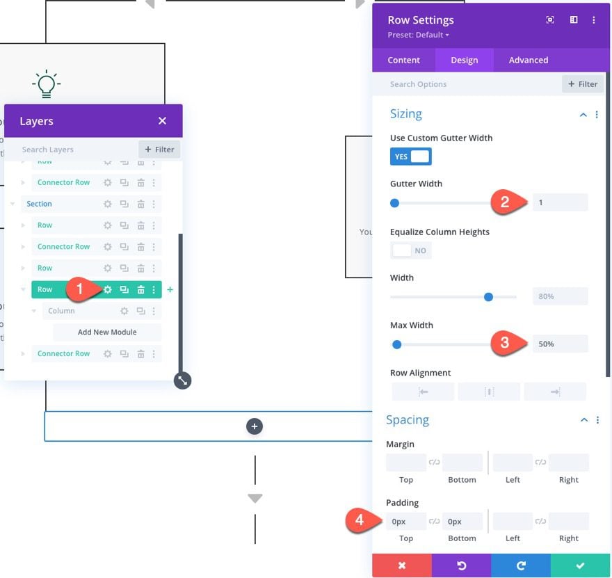 divi flow chart layout