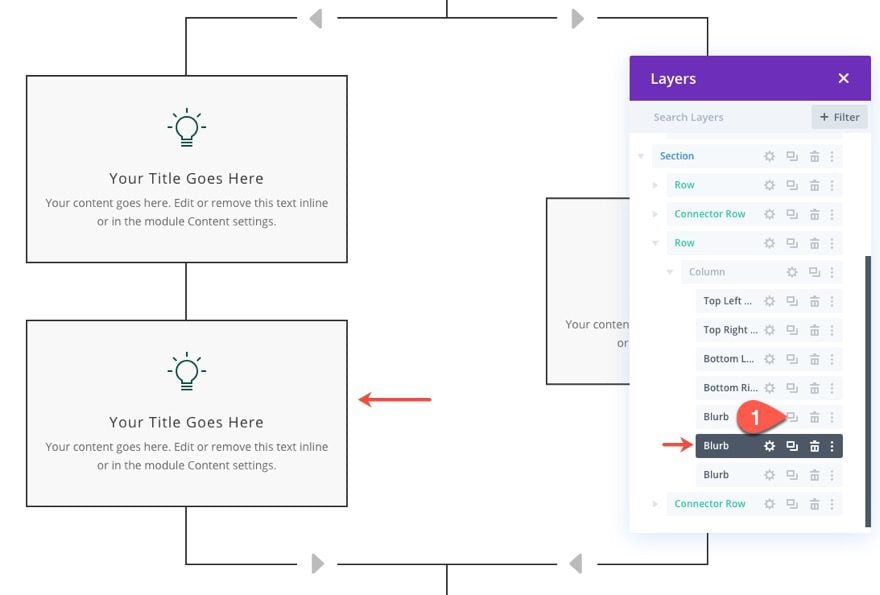 divi flow chart layout