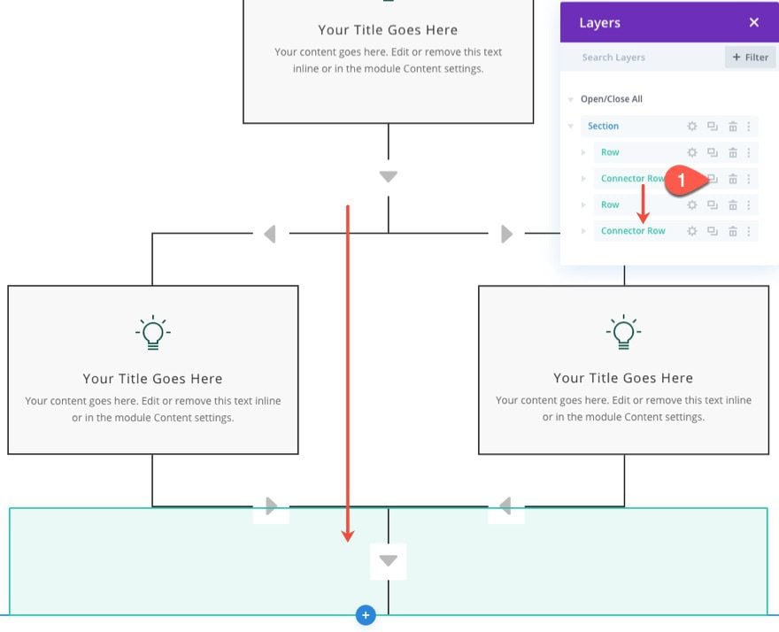 divi flow chart layout