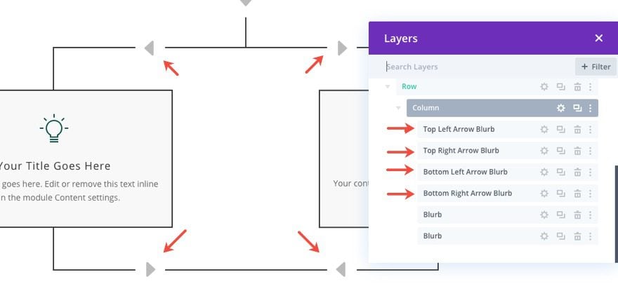 divi flow chart layout