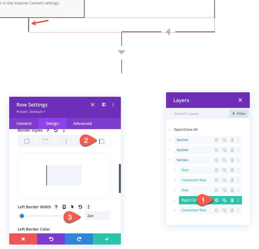 divi flow chart layout