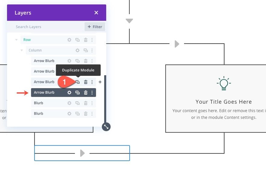 divi flow chart layout