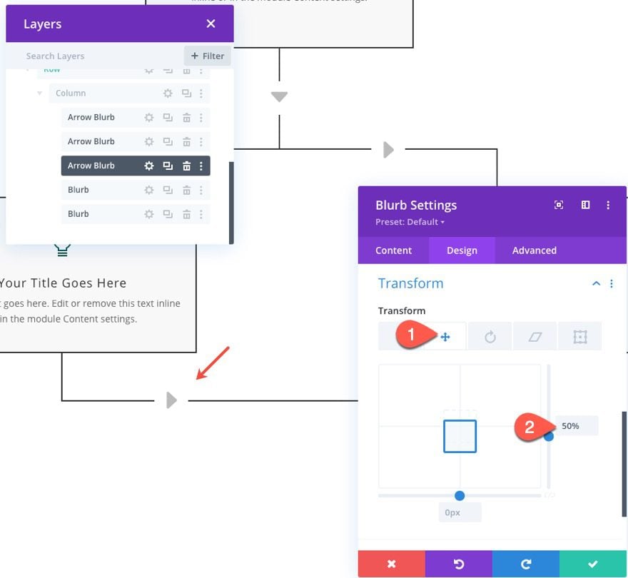 divi flow chart layout