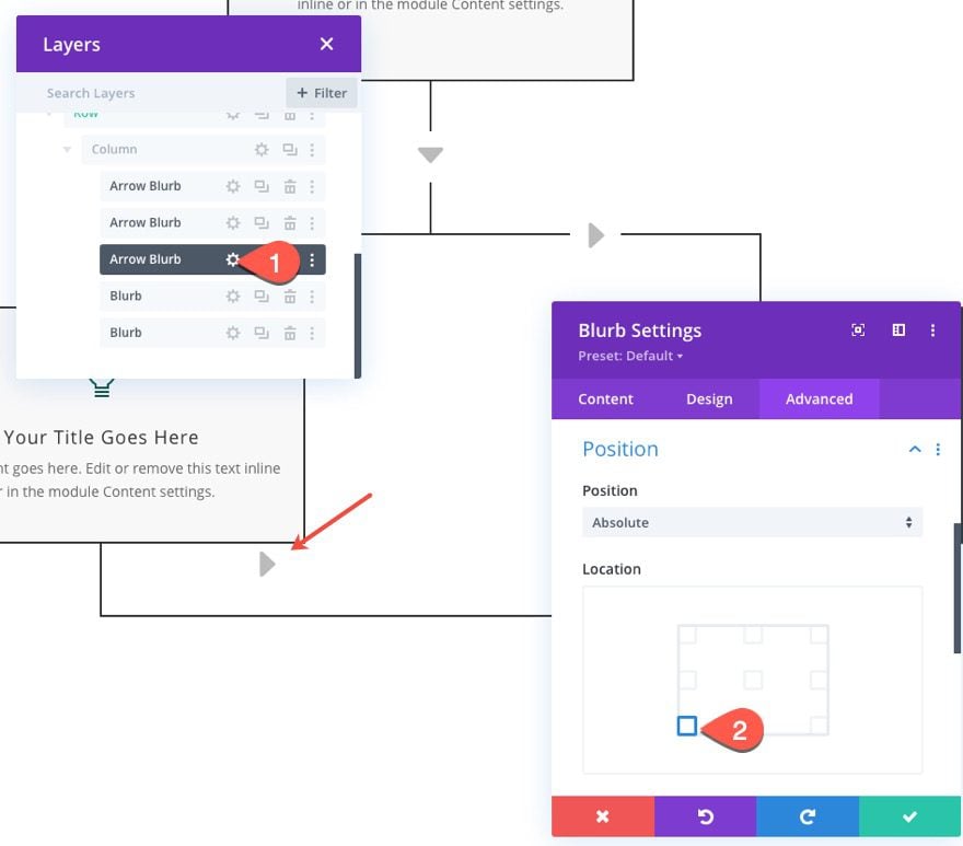 divi flow chart layout