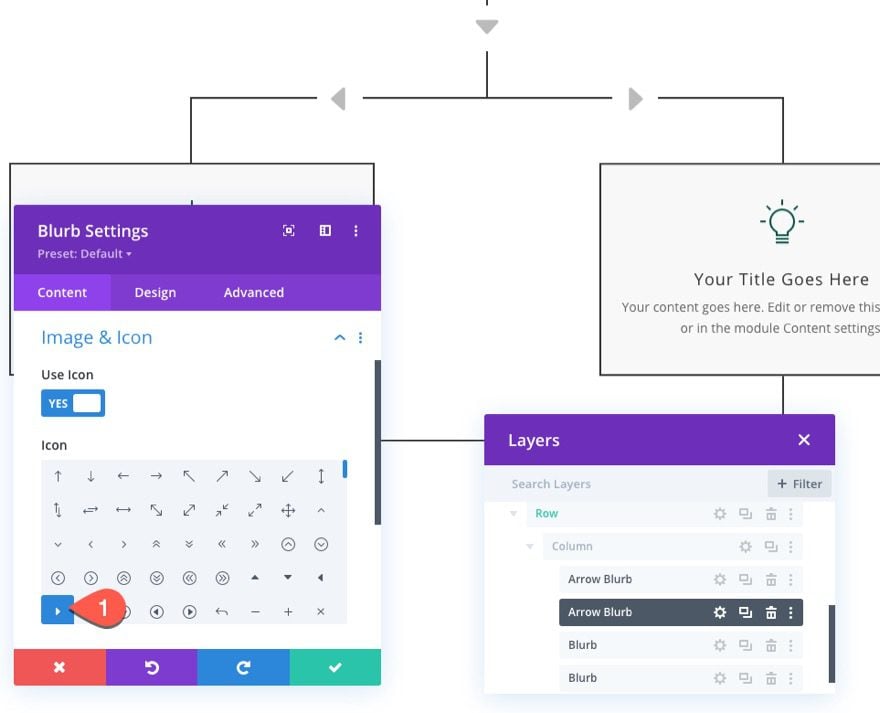 divi flow chart layout