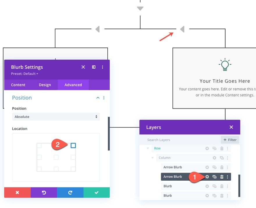 divi flow chart layout