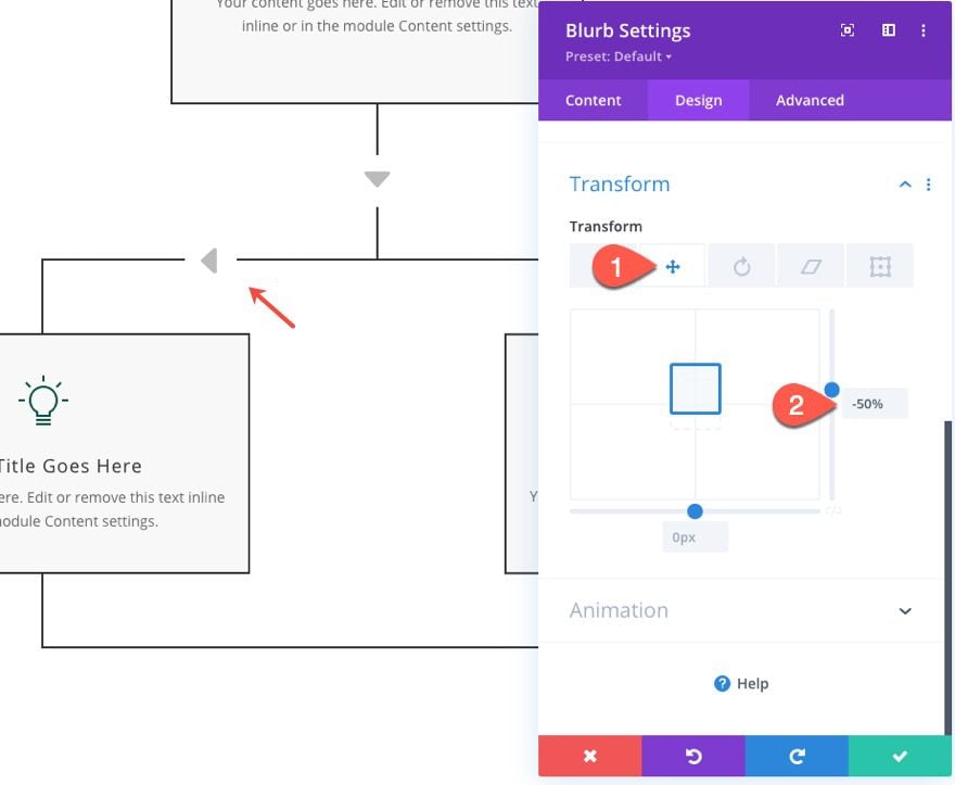 divi flow chart layout