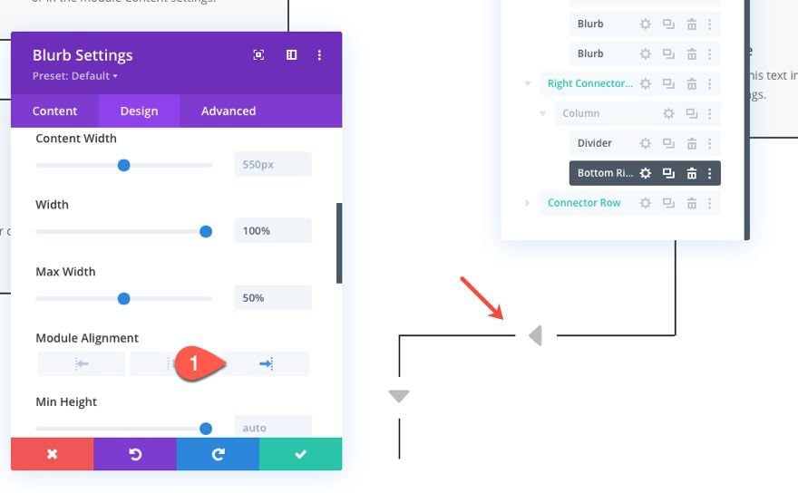 divi flow chart layout