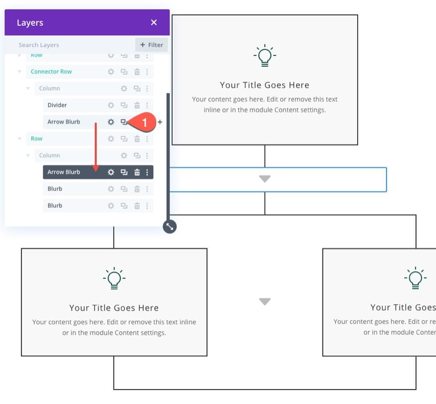 divi flow chart layout