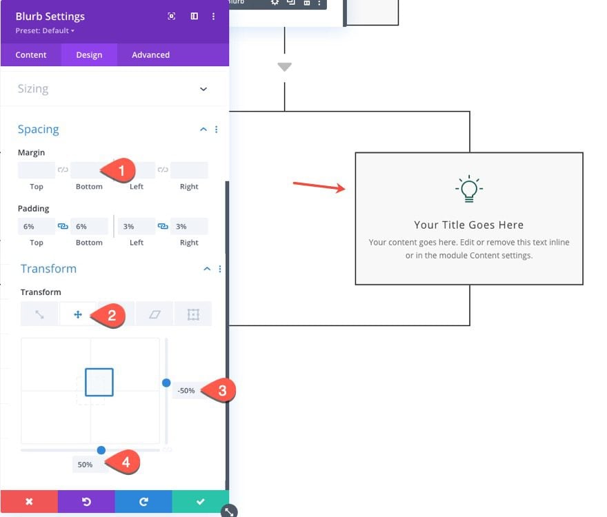 divi flow chart layout