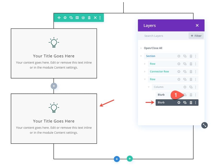 divi flow chart layout