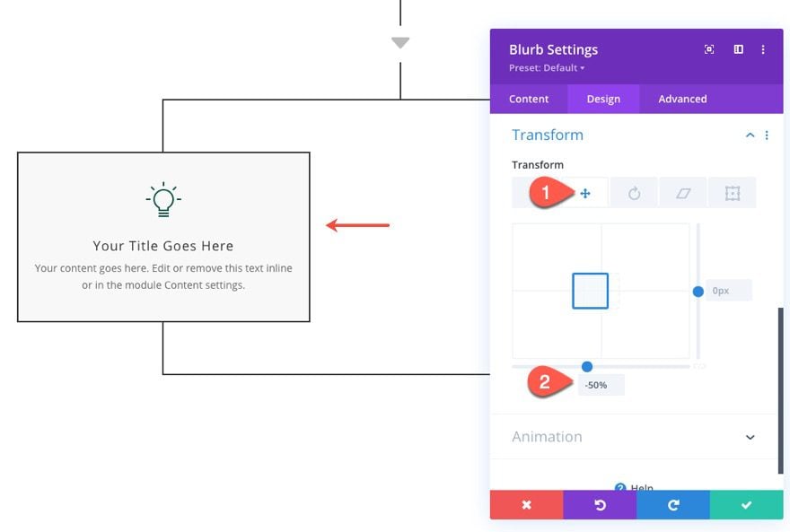 divi flow chart layout