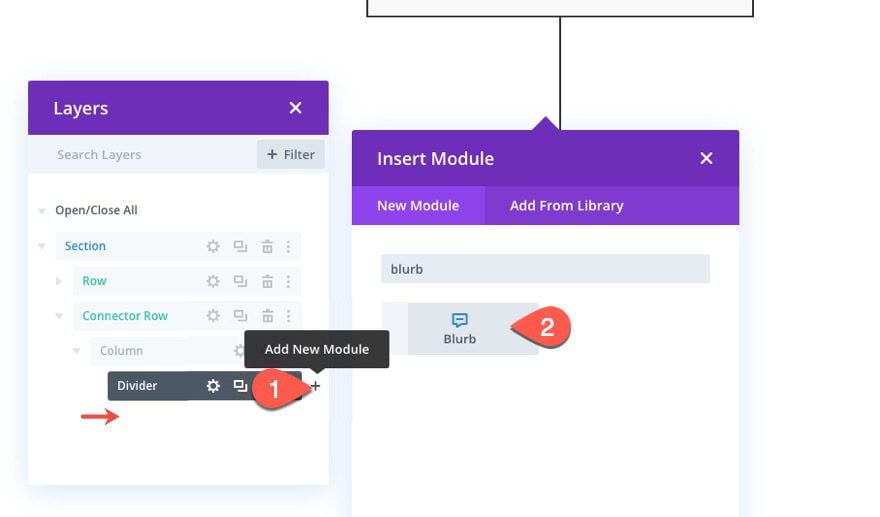 divi flow chart layout