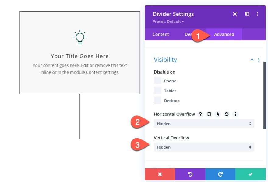 divi flow chart layout