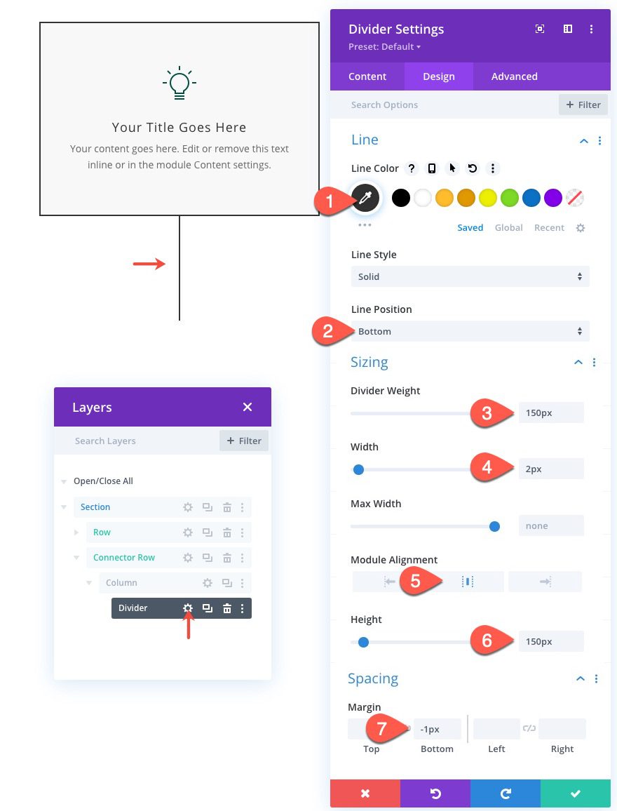 divi flow chart layout