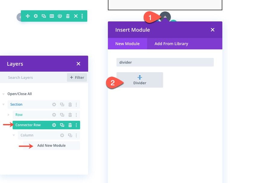 divi flow chart layout