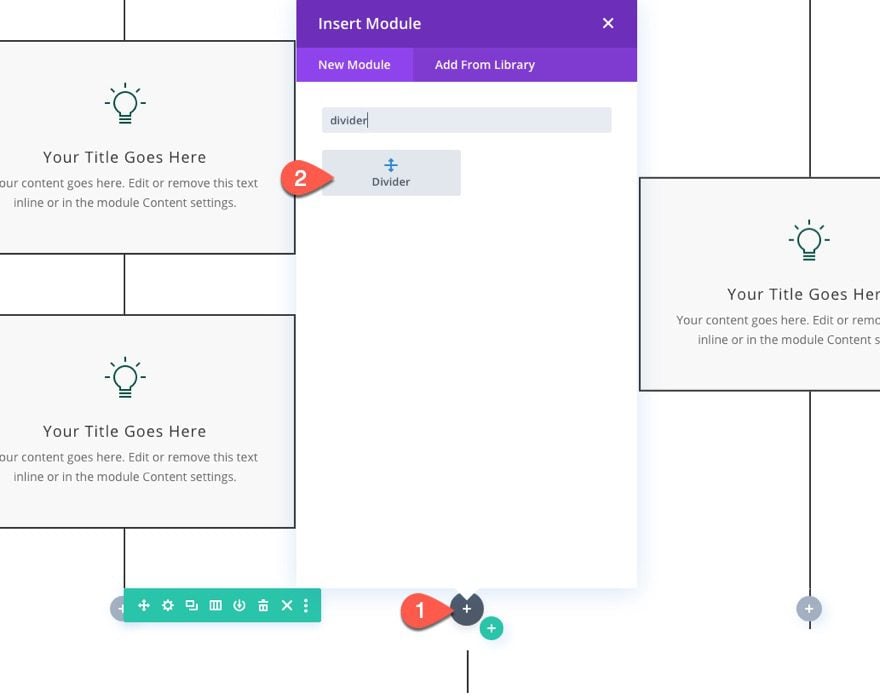 divi flow chart layout