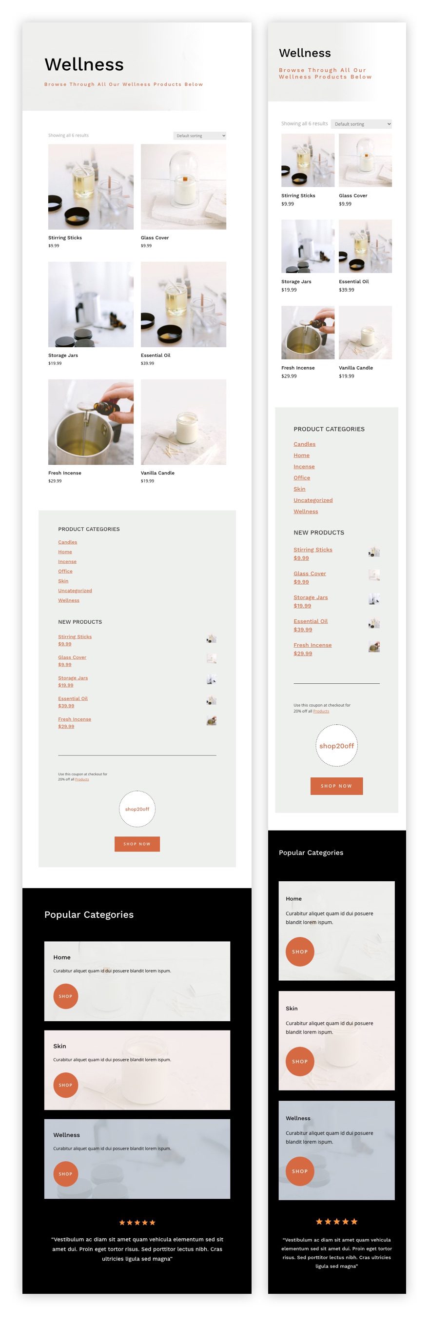 candle making product category page template