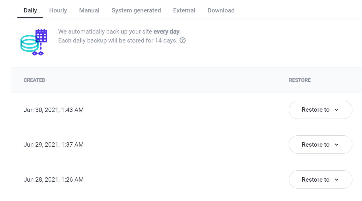 Restoring a WordPress backup