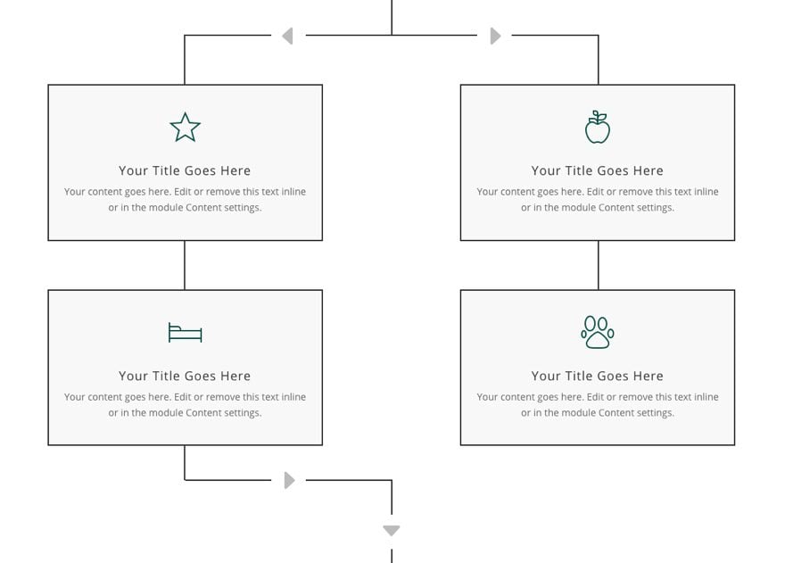 divi flow chart layout