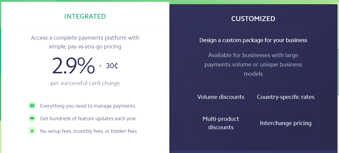 Stripe plans and pricing