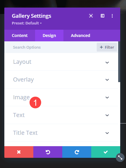 image settings