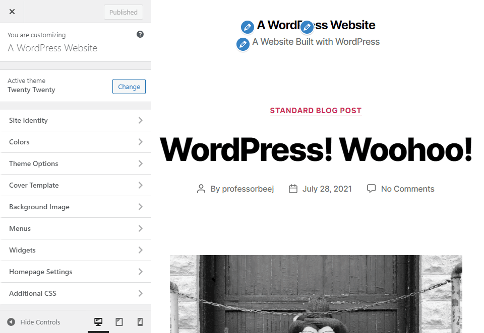 wordpress customize