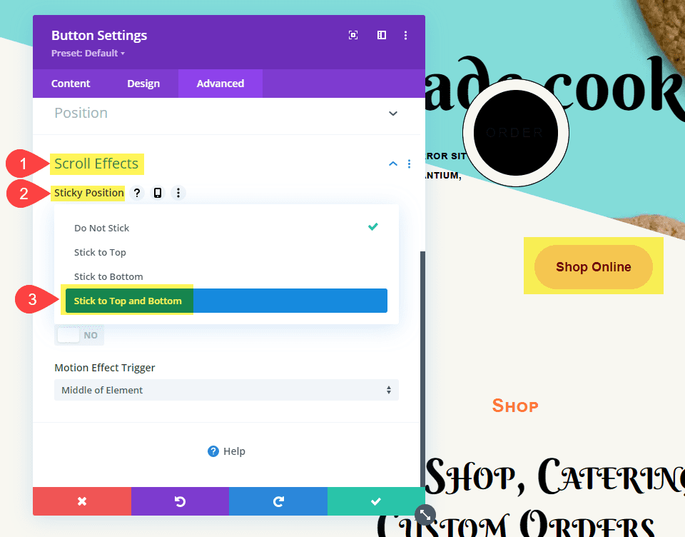 scroll effects for sticky